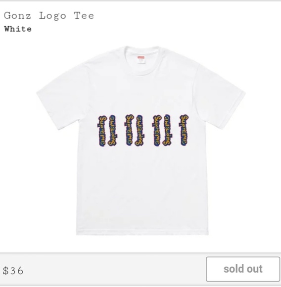 supreme gonz tee white